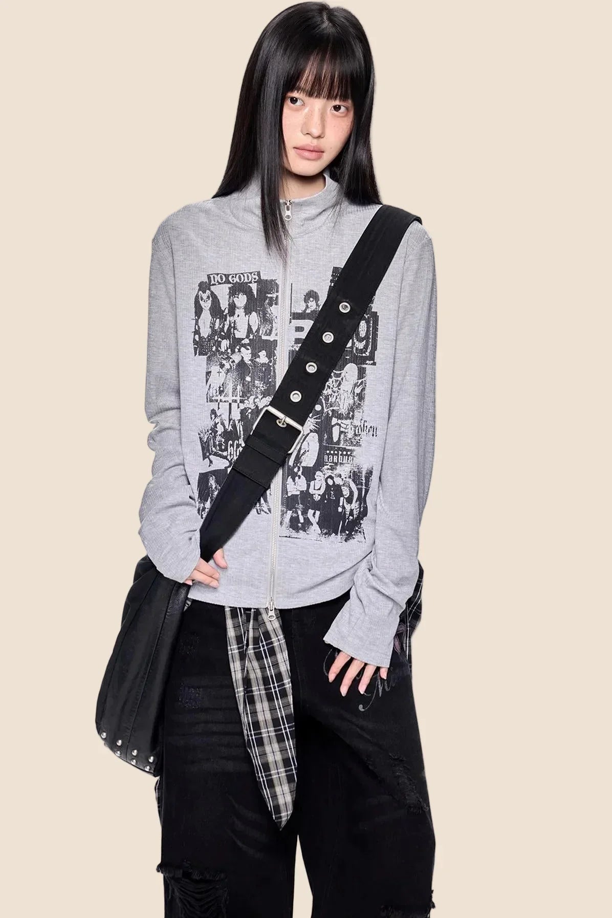 Vintage Printed Cardigan Top