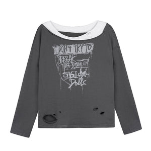 Vintage Punk Layered Sweatshirt