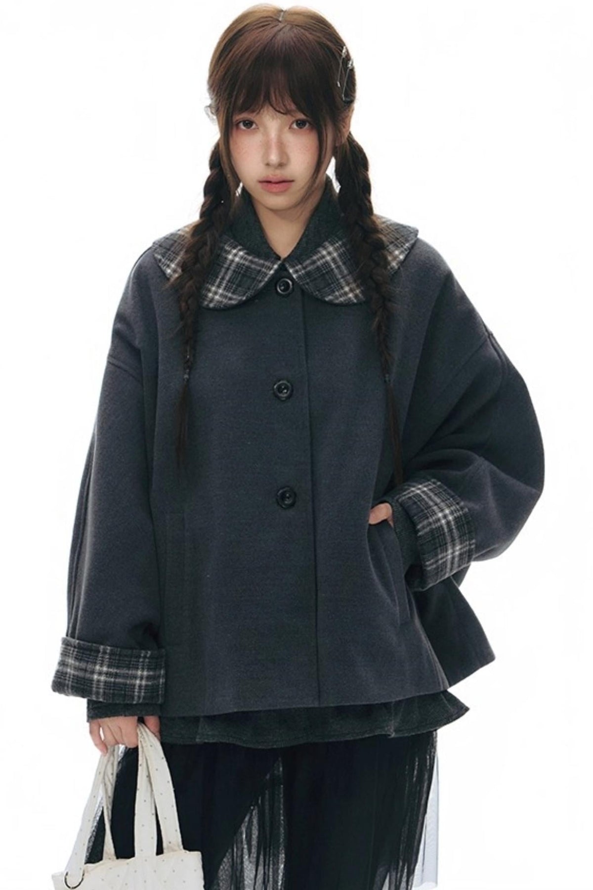 Vintage Puzzle Cloak Jacket