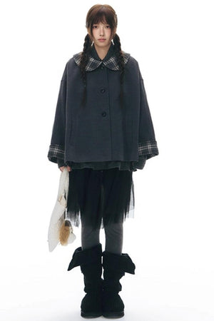 Vintage Puzzle Cloak Jacket