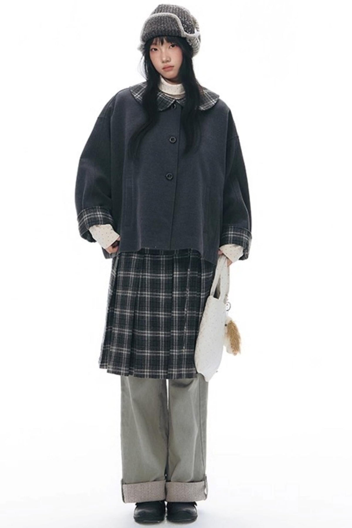 Vintage Puzzle Cloak Jacket