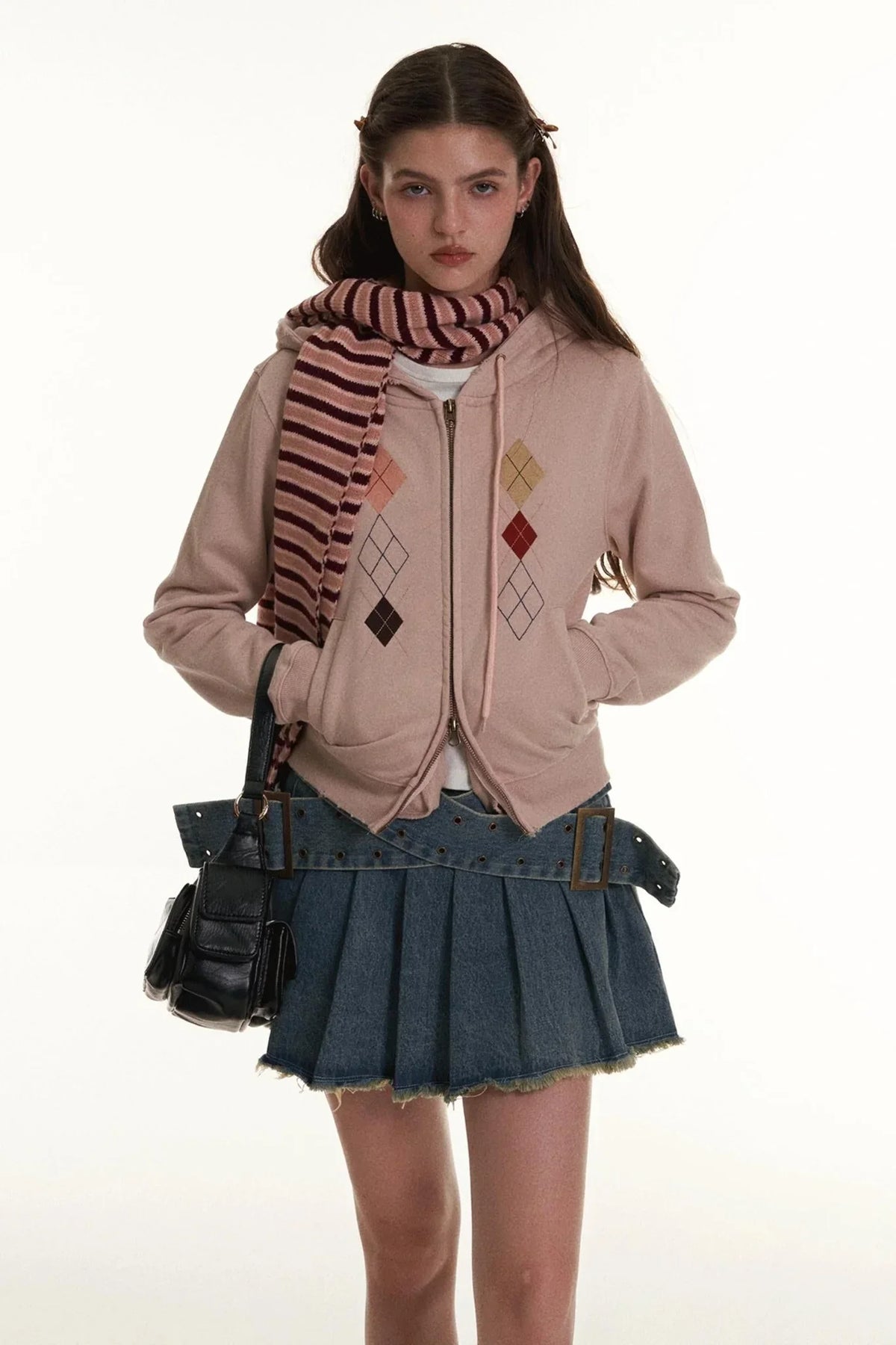 Vintage Quilted Embroidered Hooded Jacket
