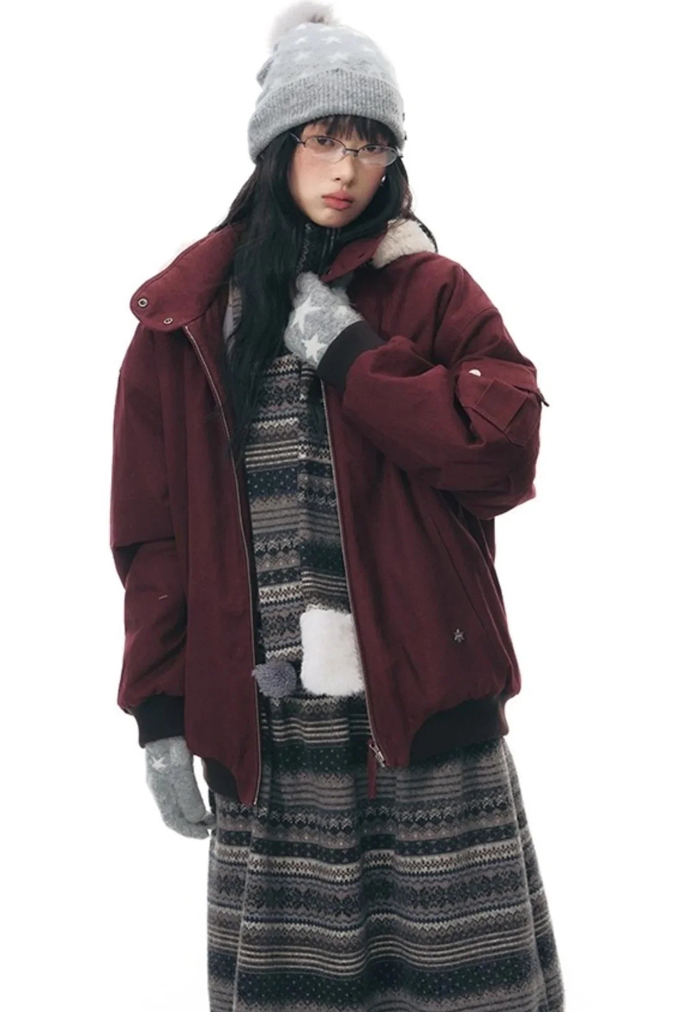 Vintage Red Cotton Jacket