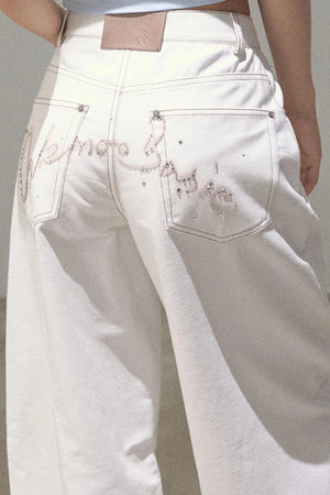 Vintage Rhinestone Halo Jeans