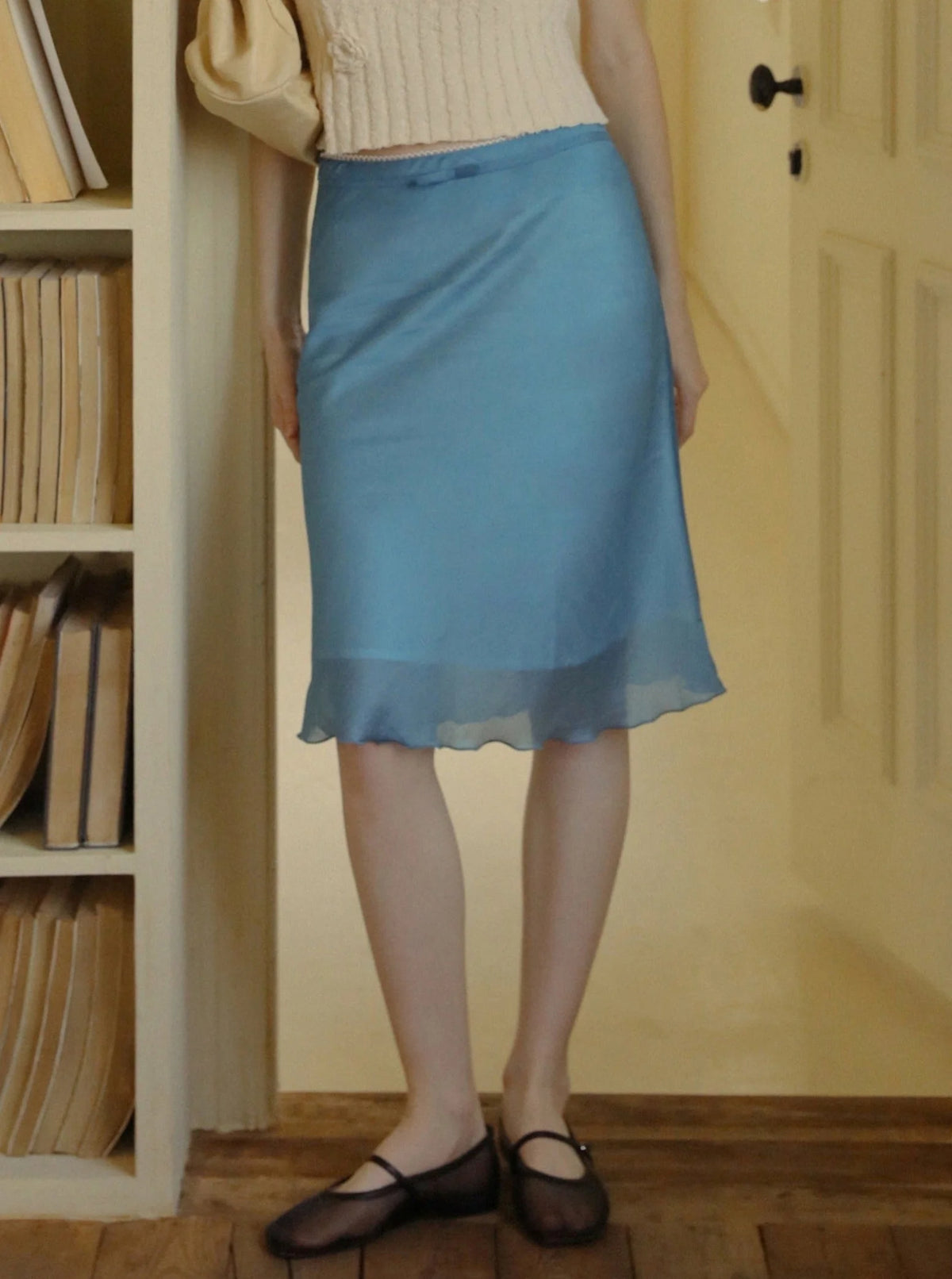 Vintage Ribbon Lace Fishtail Skirt