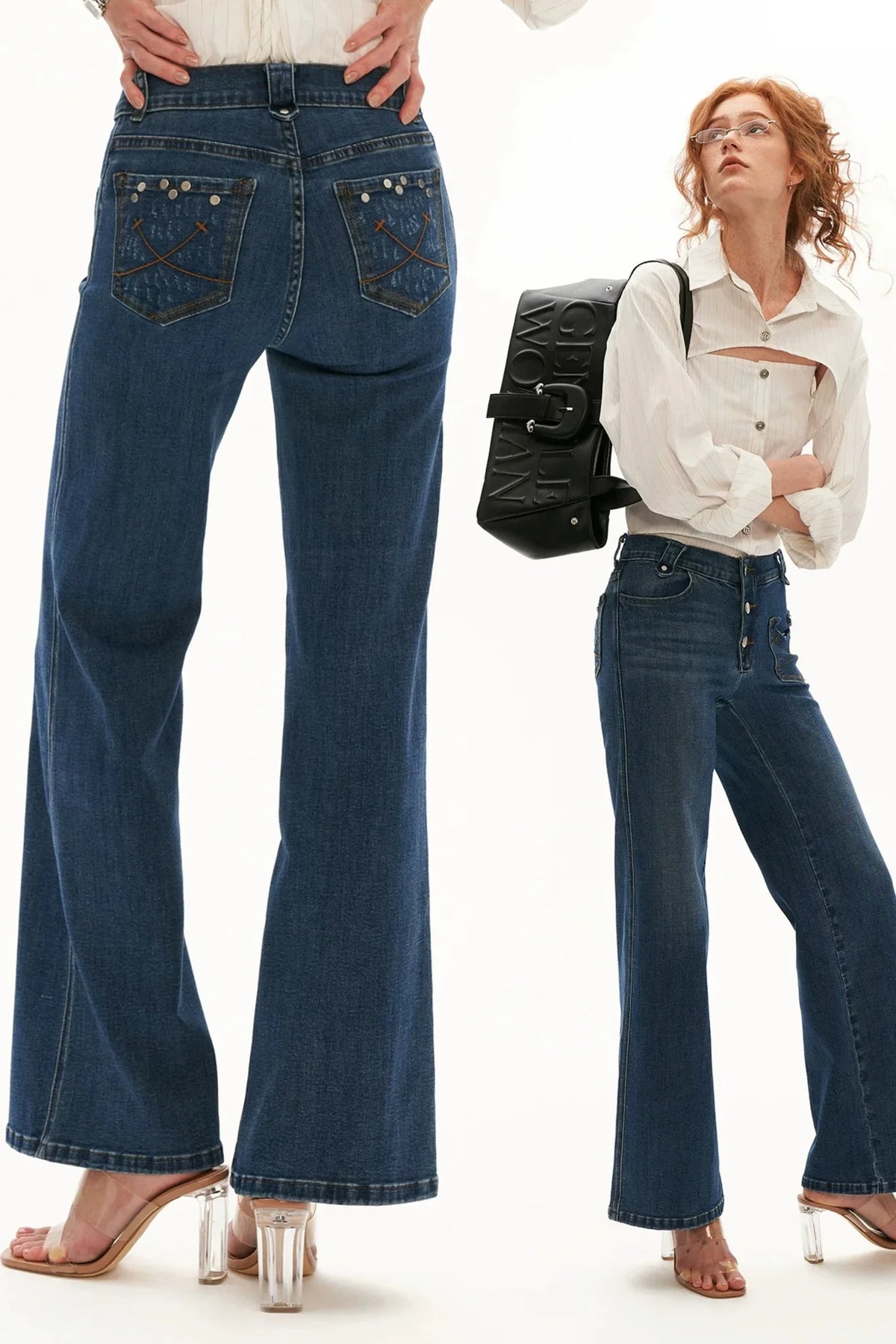 Vintage Ripped Denim Pants