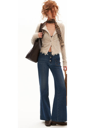 Vintage Ripped Denim Pants