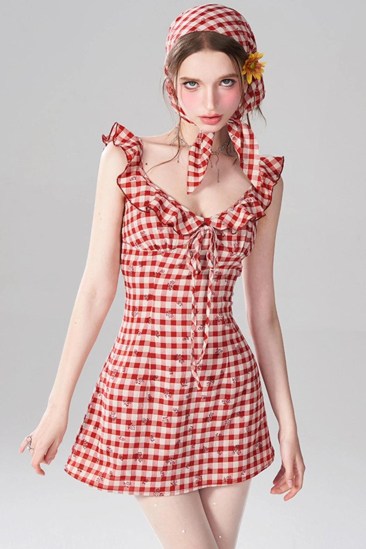 Vintage Rose Halter Dress
