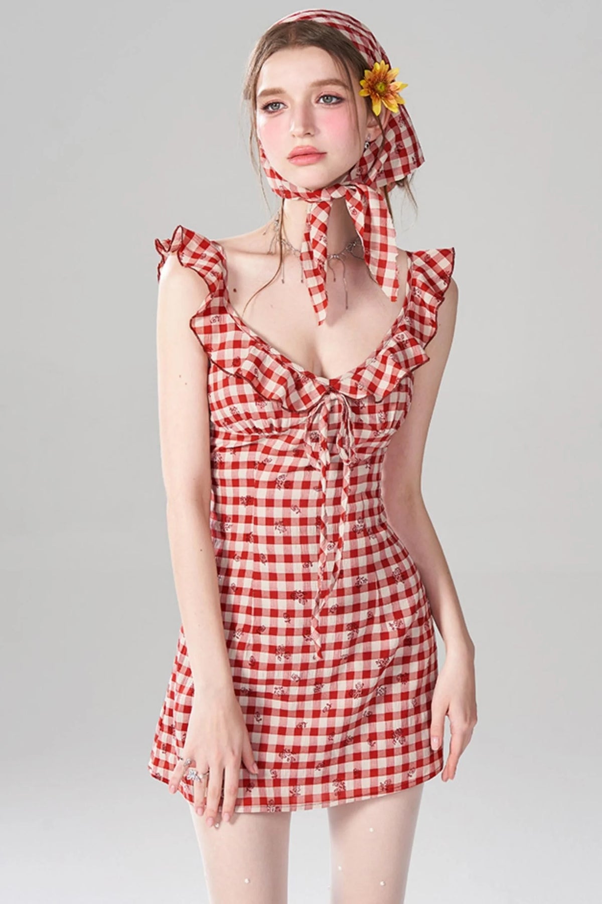 Vintage Rose Halter Dress