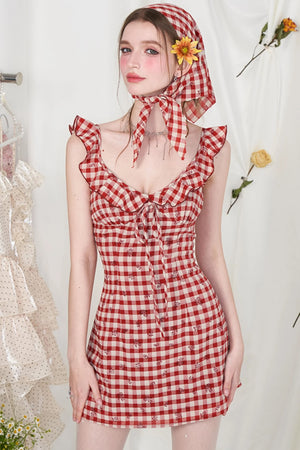 Vintage Rose Halter Dress