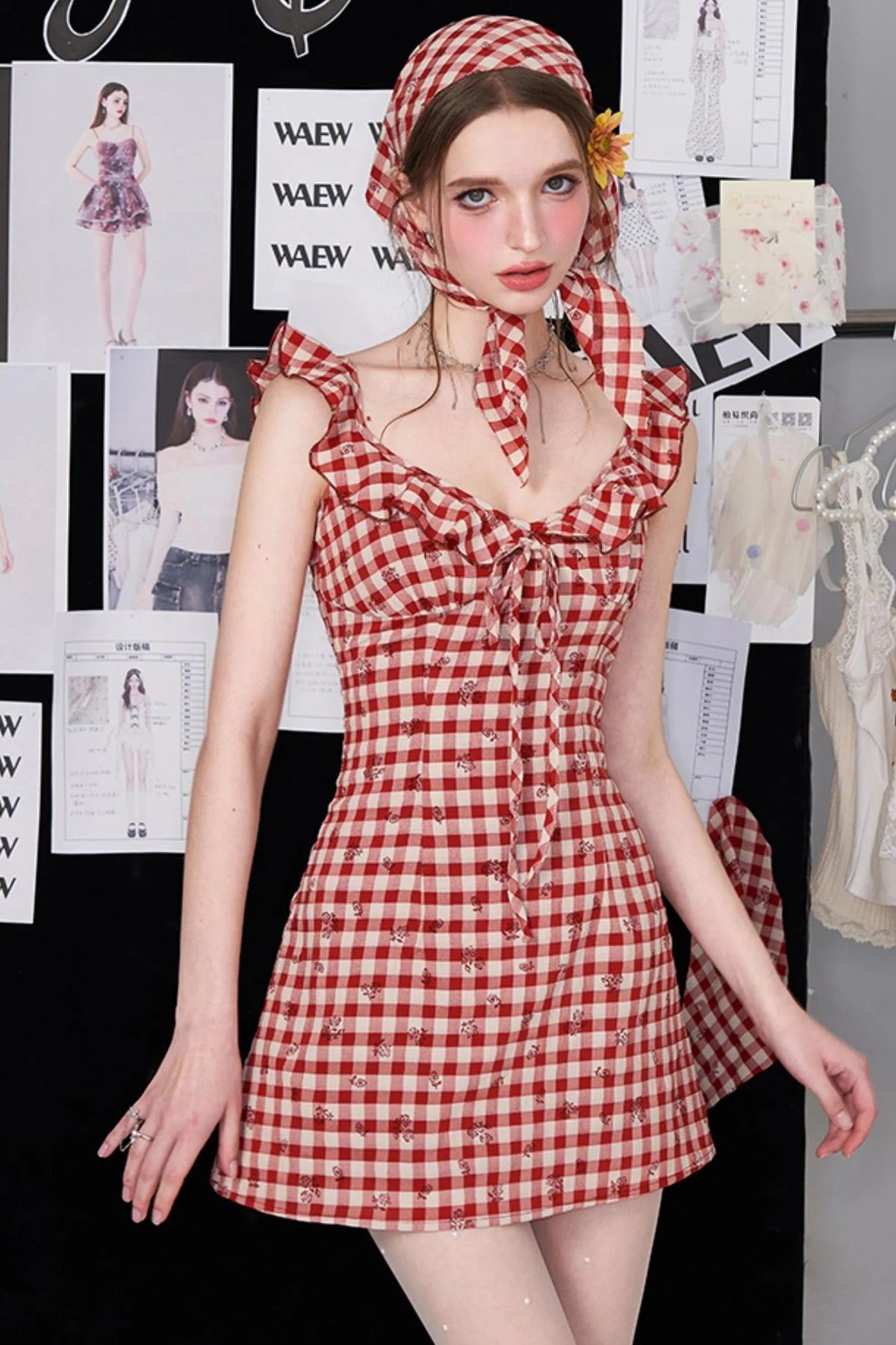 Vintage Rose Halter Dress