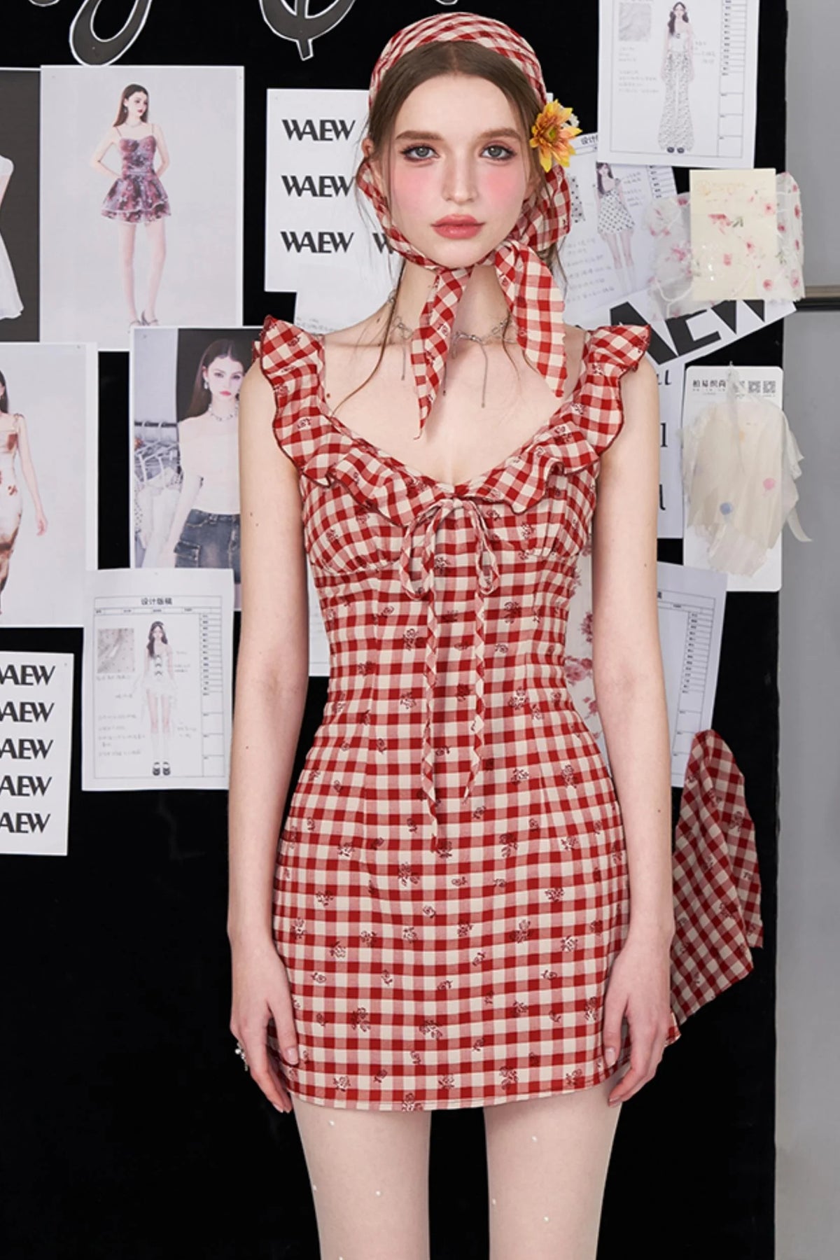 Vintage Rose Halter Dress