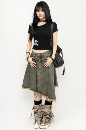Vintage Shoulder Cut T-Shirt