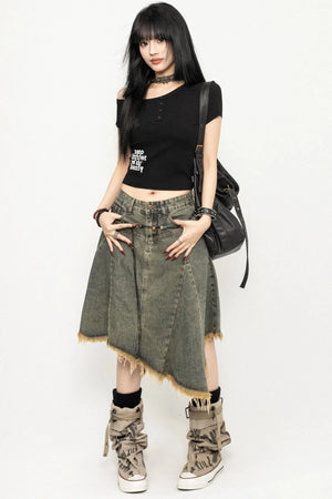 Vintage Shoulder Cut T-Shirt