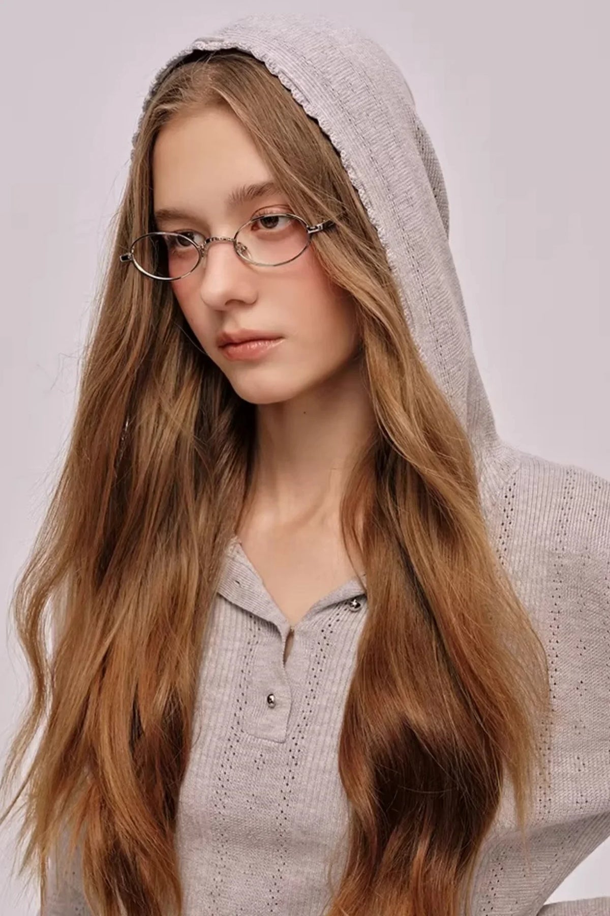 Vintage Silk Wool Hooded Sweater