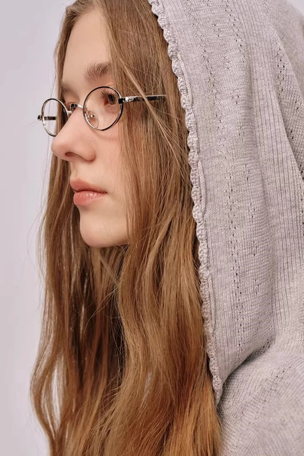Vintage Silk Wool Hooded Sweater