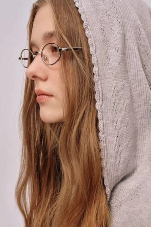Vintage Silk Wool Hooded Sweater