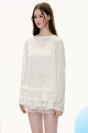 Vintage Sleeveless Layered Top Set-Up