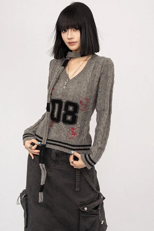 Vintage Spice Girl V-Neck Sweater