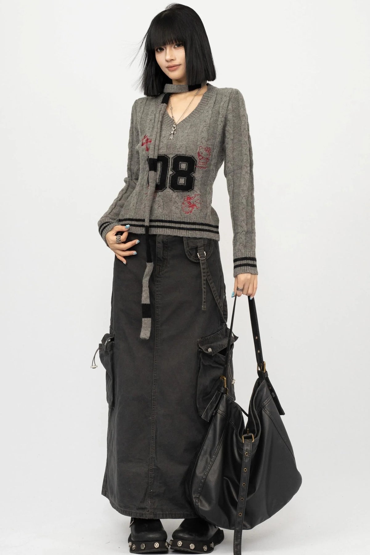 Vintage Spice Girl V-Neck Sweater