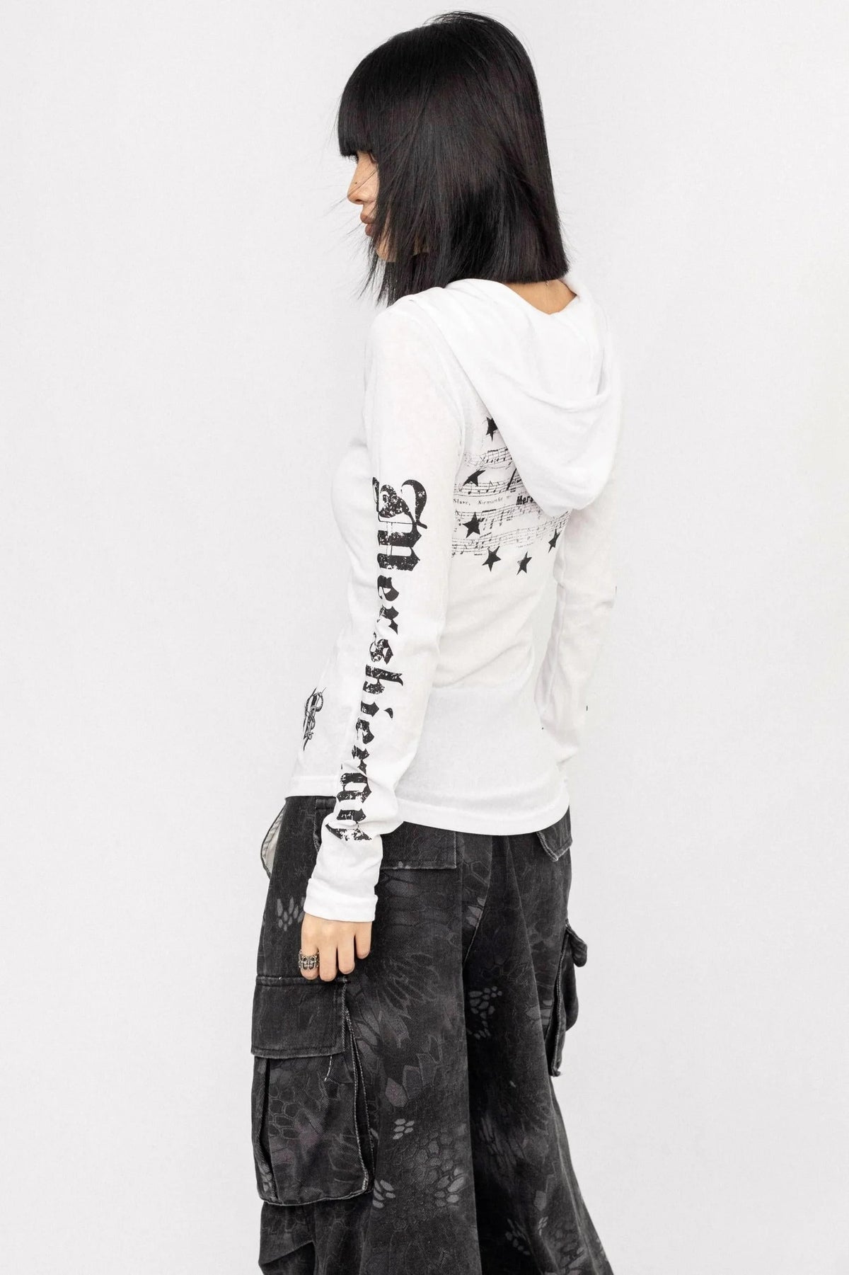 Vintage Spice V-Neck Hooded Top