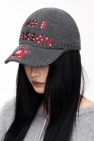 Vintage Star Embroidered Wool Hat