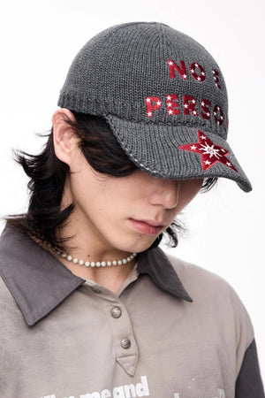 Vintage Star Embroidered Wool Hat