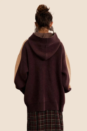 Vintage Star Hooded Knitted Jacket