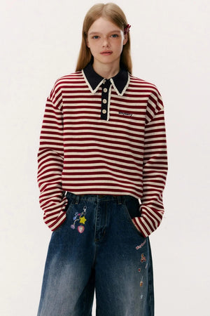 Vintage Striped Polo Shirt