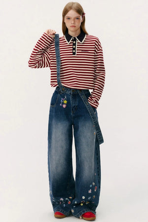 Vintage Striped Polo Shirt