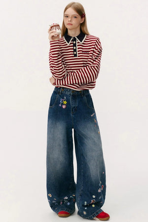 Vintage Striped Polo Shirt