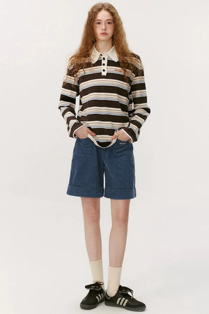Vintage Striped Polo Shirt