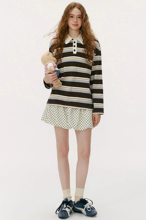 Vintage Striped Polo Shirt