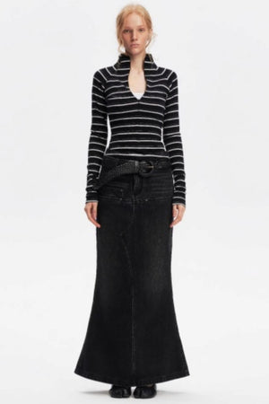 Vintage Striped Slim Knit Top