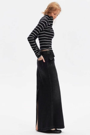 Vintage Striped Slim Knit Top