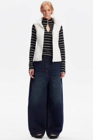 Vintage Striped Slim Knit Top