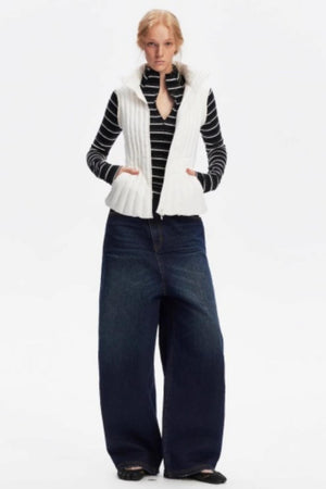 Vintage Striped Slim Knit Top