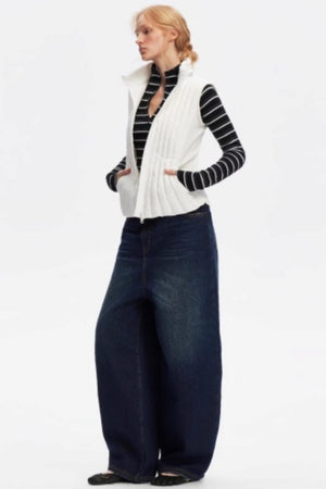Vintage Striped Slim Knit Top