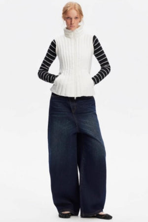 Vintage Striped Slim Knit Top