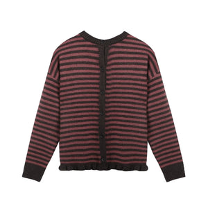 Vintage Striped Sweater Cardigan