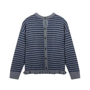 Vintage Striped Sweater Cardigan