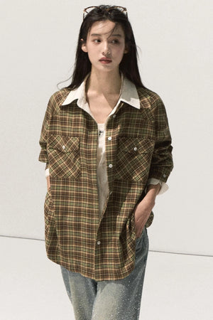 Vintage Striped Texture Layered Shirt
