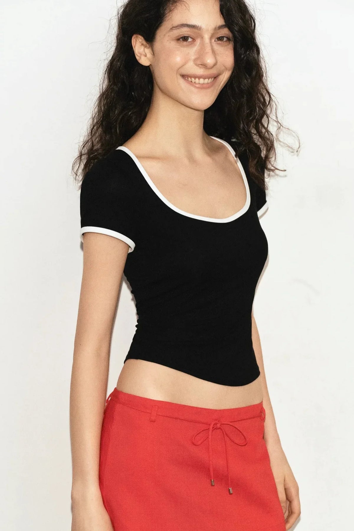 Vintage Striped V-Neck Top