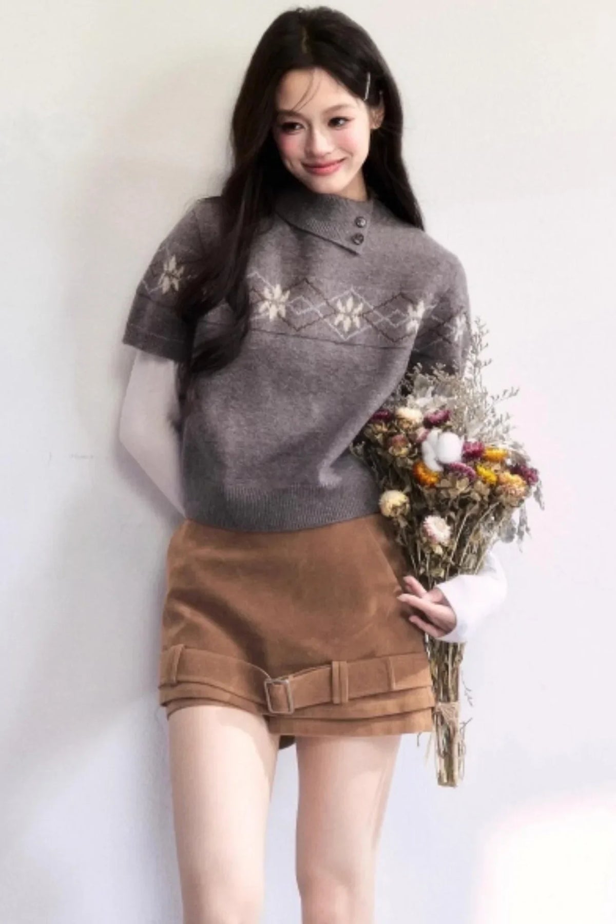 Vintage Suede Winter Skirt