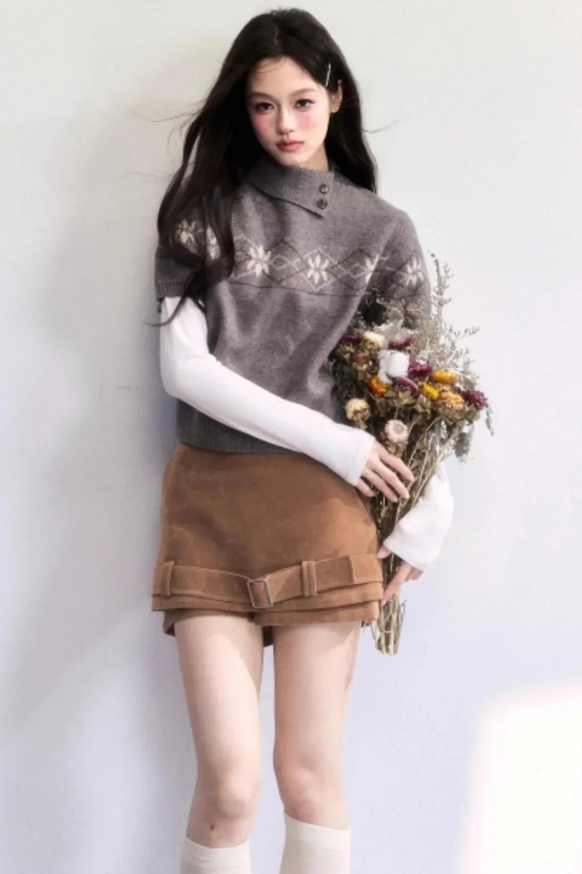 Vintage Suede Winter Skirt