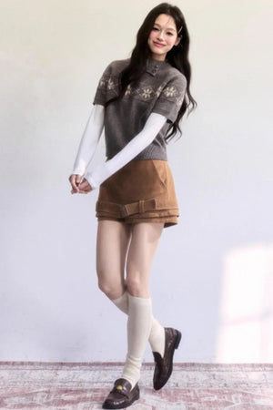 Vintage Suede Winter Skirt