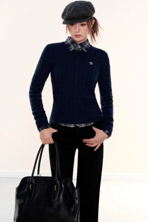 Vintage Twist Cable Knit Sweater