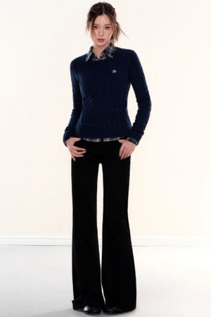 Vintage Twist Cable Knit Sweater