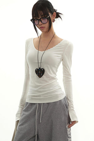 Vintage V-Neck Striped Tee