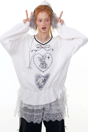 Vintage V-Neck Sweatshirt